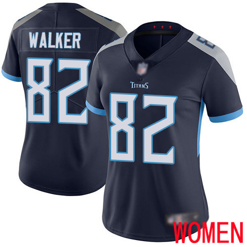 Tennessee Titans Limited Navy Blue Women Delanie Walker Home Jersey NFL Football 82 Vapor Untouchable